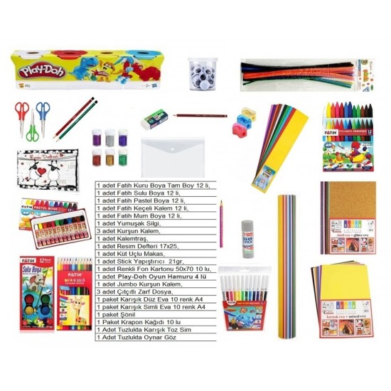 Anaokulu Kırtasiye Seti Anasınıfı, Okul Öncesi 25 Parça, Fatih