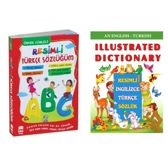 Resimli Türkçe Sözlük ve Resimli İngilizce Sözlük 2 li
