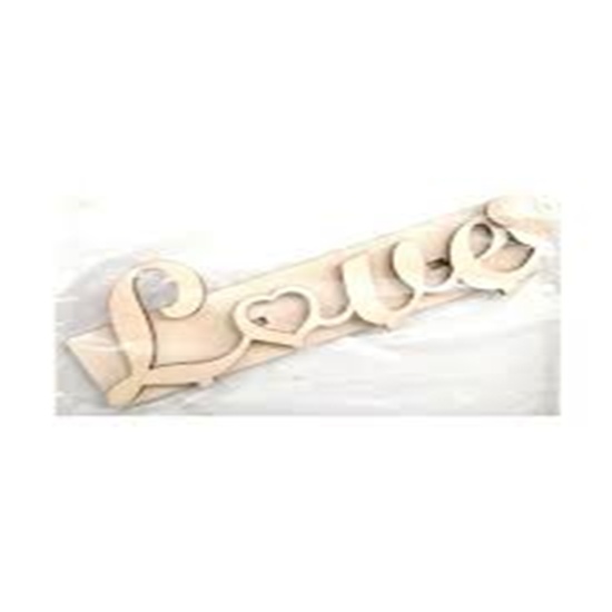 Boyanabilir Ahşap Obje Love Ayaklı - 2 adet