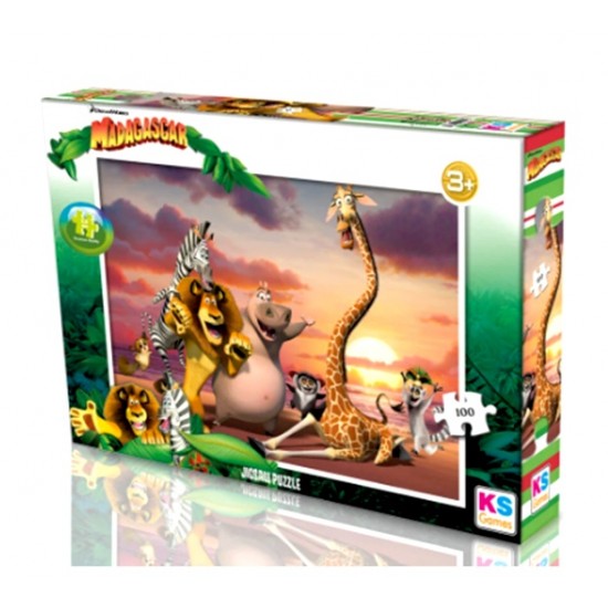 Ks Games Puzzle Madagascar 100 Parça