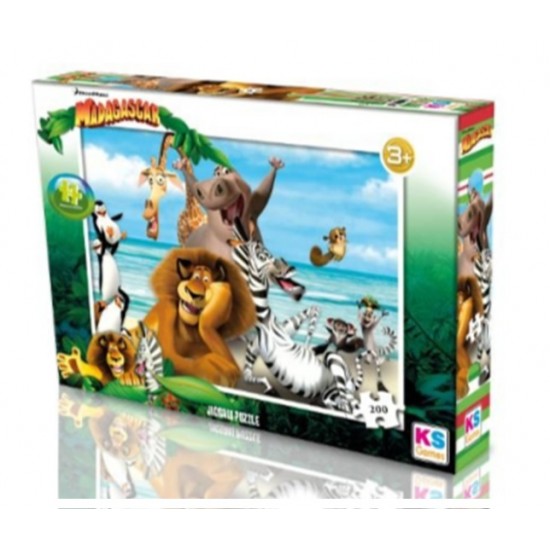 Ks Games Puzzle Madagascar 200 Parça