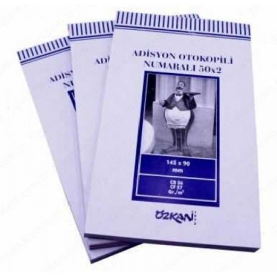 Özkan Adisyon Otokopili Numaralı 14,2X9Cm 50X2 - 2 adet