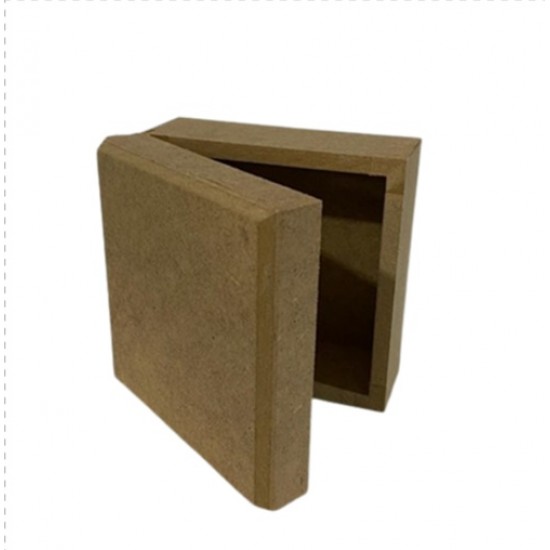 Boyanabilir Ahşap Kare Kutu 10x10cm