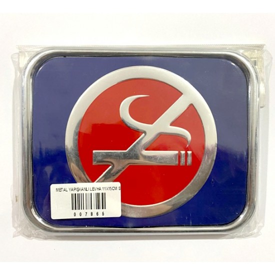 Metal Yapışkanlı Levha 11X15Cm Sigara İçilmez