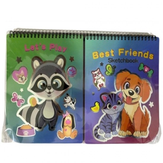 Taros Can Dostlar Şablonlu Boyama Defteri Spiralli Farklı Model