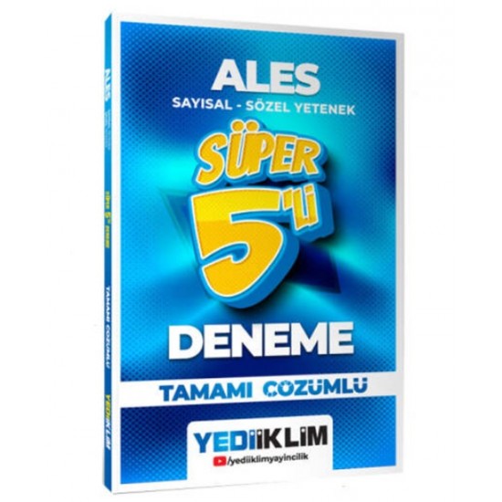 Yediiklim Ales Sayısal Sözel Yetenek Süper 5li Deneme Tamamı Çözümlü 2026