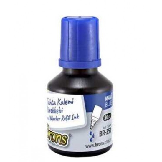 Brons Tahta Kalemi Mürekkebi 30 Cc Mavi