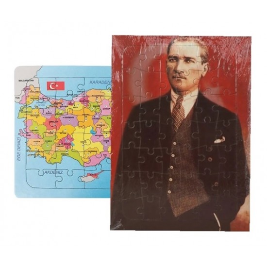 Eser Puzzle Türkiye Haritası - Atatürk 25X35 Yap boz - 2 adet
