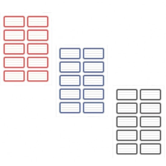 Okul Etiketi Düz Desen 3 lü - 3 paket