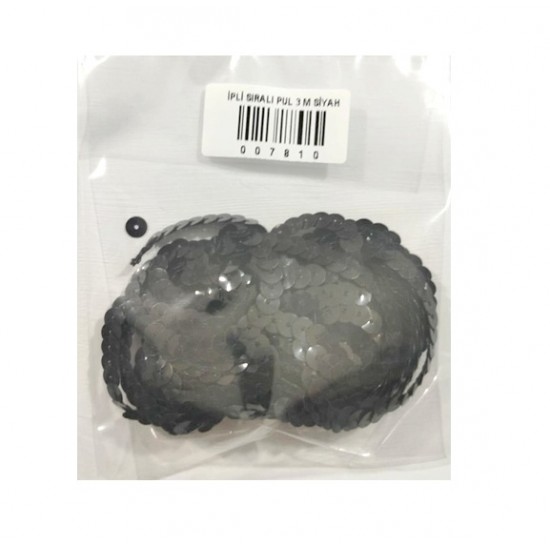 İpli Sıralı Pul 3 M Siyah - 3 paket