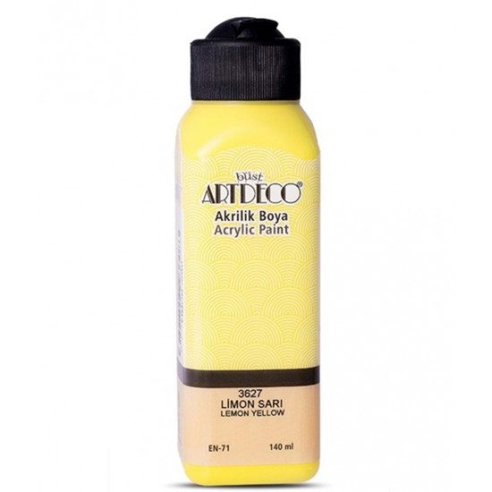 Artdeco Akrilik Boya 140 ml Limon Sarı - 4 adet Artdeco Akrilik Boya 140 ml Limon Sarı