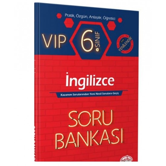 Editör 6.Sınıf İngilizce Vip Soru Bankası