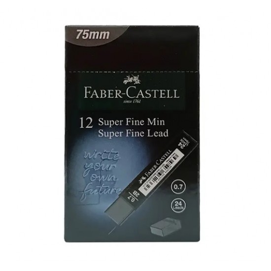 Faber Castell Min 0,7 Uç Tüp içi 24lü 2B Black Kalem Ucu - 4 adet
