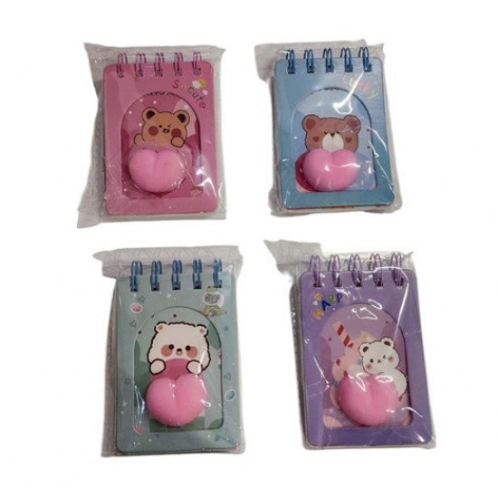 Taros Moj Moj Ayıcık Kalpli Not Defteri Spiralli - 1 adet