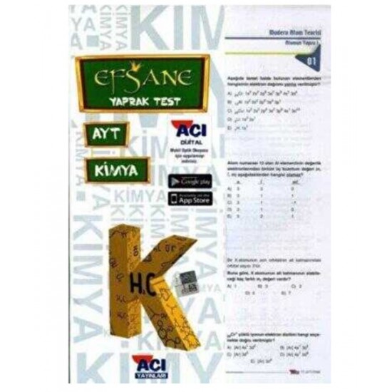Açı Ayt Kimya Çek Kopart Yaprak Test 96 y