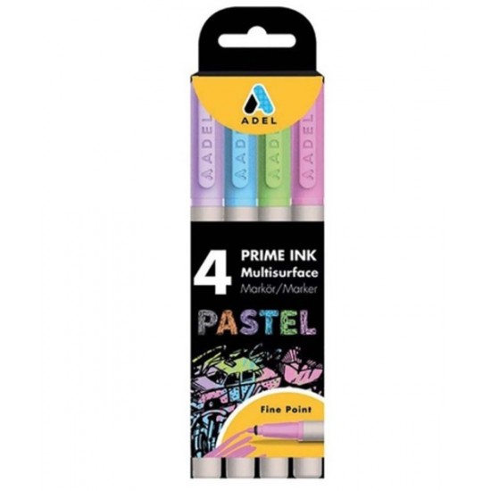 Adel Prime İnk Multisurface Markör Kalem Seti Pastel 4Lü
