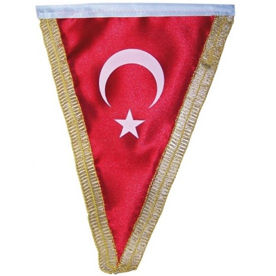 Vatan Üçgen Simli Bayrak 15X22,5
