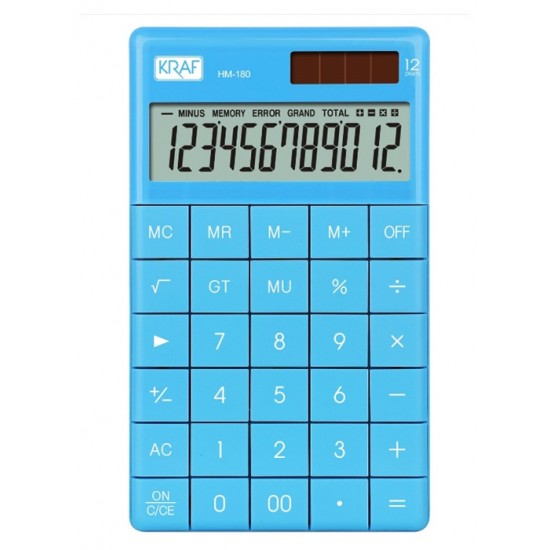 Kraf Hesap Makinesi Mavi Hm-180