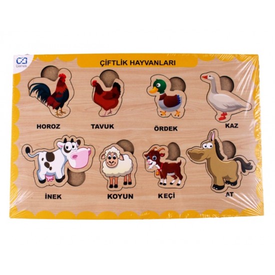 Ca Games Ahşap Puzzle Çiftlik Hayvanları 19X29