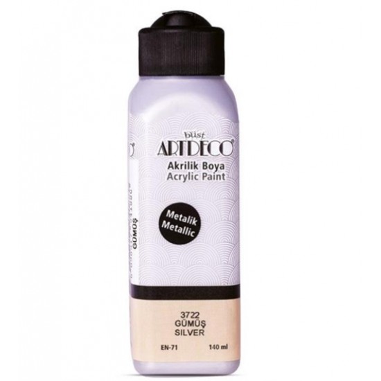 Artdeco Metalik Akrilik Boya 140 Ml Gümüş