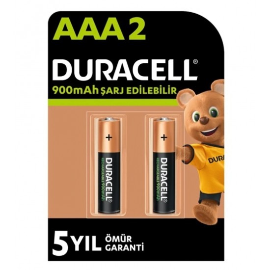 Duracell Şarj Edilebilir Pil 2Lİ AAA 900Mah