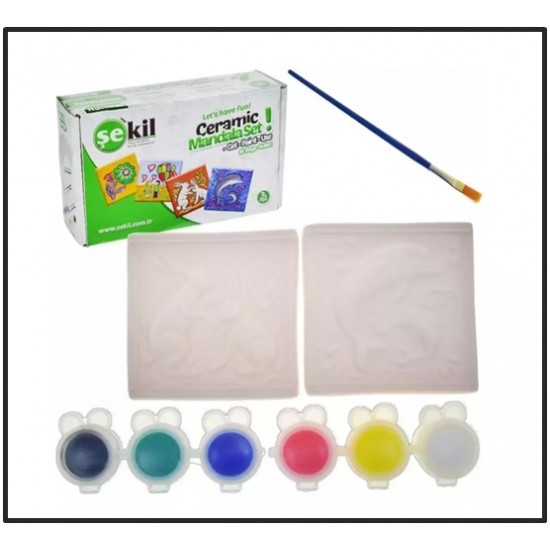 Şekil Seramik Mandala Boyama Seti