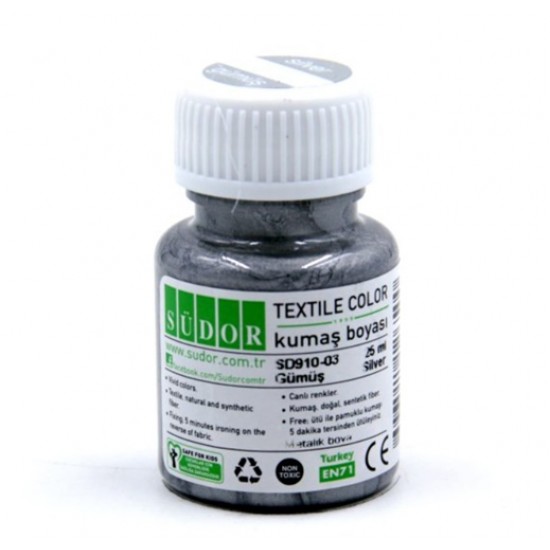 Südor Kumaş Boyası 25Ml Gümüş - 2 adet