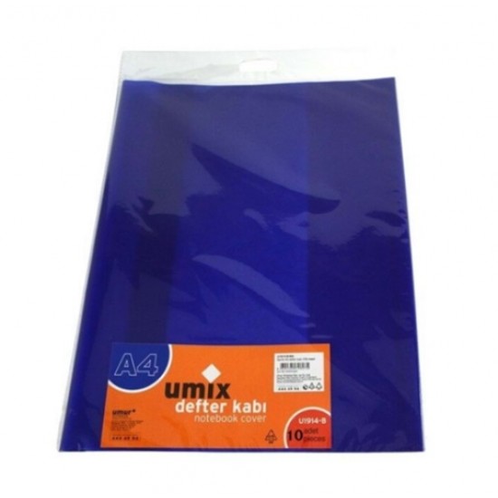 Umix Hazır Defter Kabı A4 10Lu Mavi - 2 paket