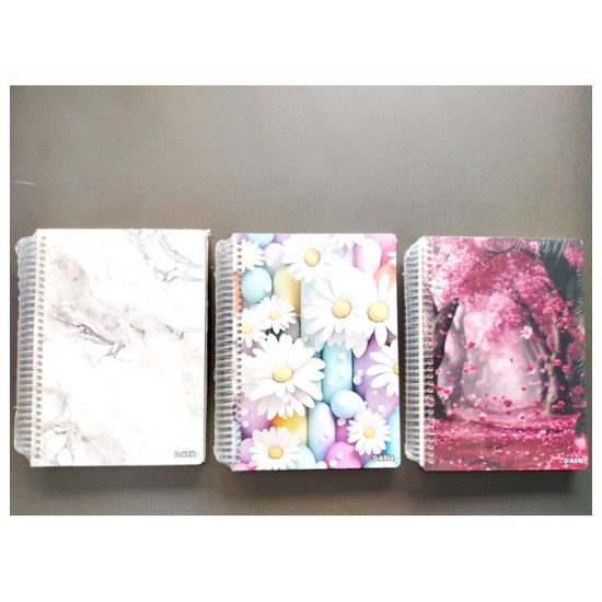 Notpa Ahşap Kapak 100 Yaprak Çizgisiz Defter A5 Spiralli