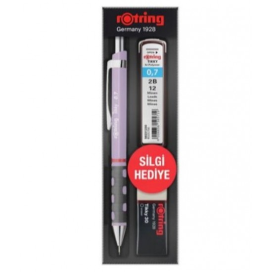 Rotring Tikky Versatil Kalem Min Silgi 3 lü Set 0,7 Mm Lila - Orjinal