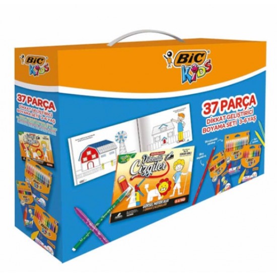 Bic Kids Dikkat Geliştirici Boyama Seti 37 Parça 3-6 Yaş