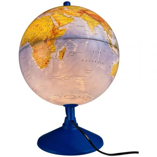 Gürbüz Globe Fiziki Siyasi Küre Işıklı 26Cm Yer Küresi