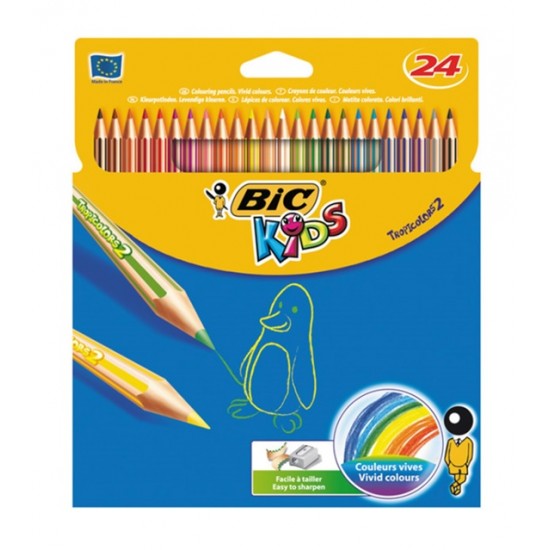 Bic Tropicolors Kuru Boya Kalemi 24Lü