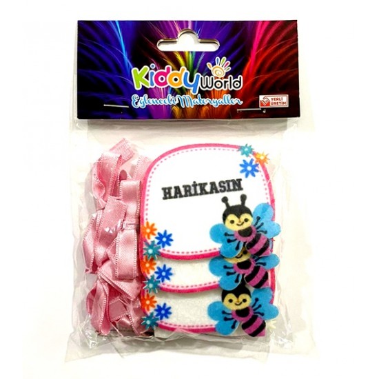 Kiddy World Motivasyon Keçe Rozet Fiyonklu 6Lı