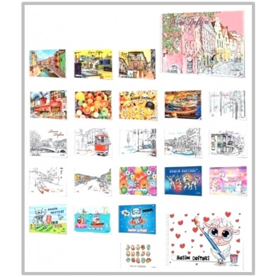 Çınar Resim Defteri Orta 20 Yaprak Perforajlı - 2 adet