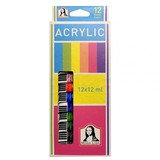 Mona Lisa Akrilik Boya 12Li Tüp