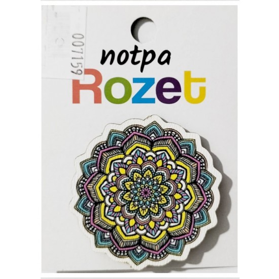 Notpa Rozet Ahşap Mandala Şekilli - 3 adet