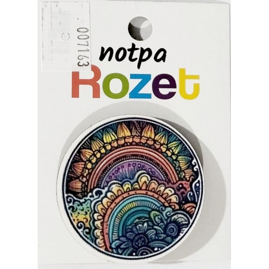 Notpa Rozet Ahşap Mandala Yuvarlak - 3 adet