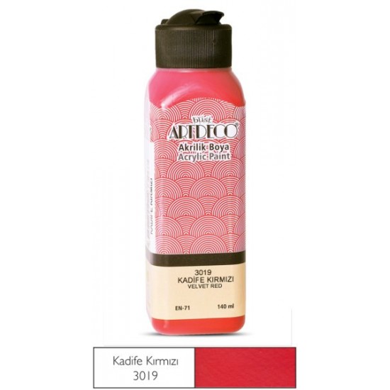 Artdeco Akrilik Boya 140 ml Kadife Kırmızı