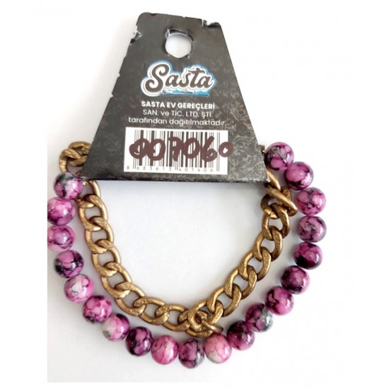 Sasta Lüks Kristal Bileklik No 8