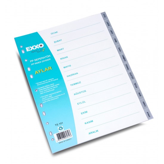 Exxo Ayraç Aylar Ocak-Aralık