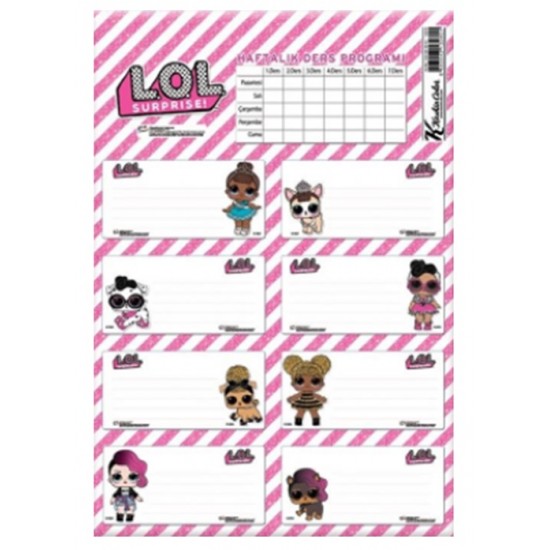 Keskin Color Lol Okul Etiketi 3Lü 24 etiket