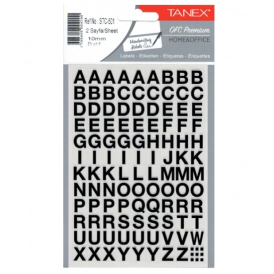 Tanex Harf Sticker 2 Sayfa Stc-501 - 2 adet