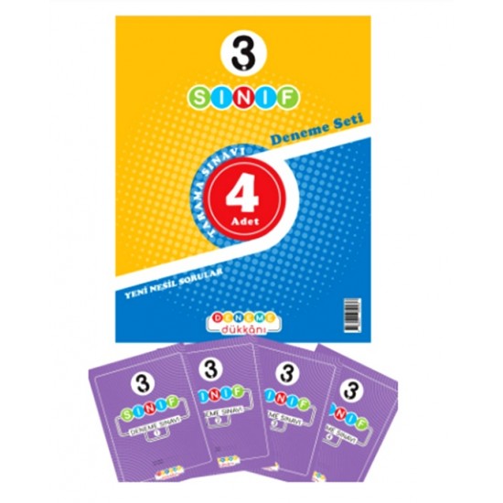 Deneme 3.Sınıf Deneme Seti 4Lü