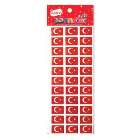 Ticon Sticker Bayrak - 3 adet