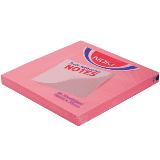 Noki Yapışkanlı Not Kağıdı 75X75Mm Açık Pembe - 2 adet