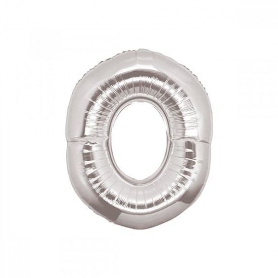 Folyo Balon Gümüş 0 Rakam 100 cm