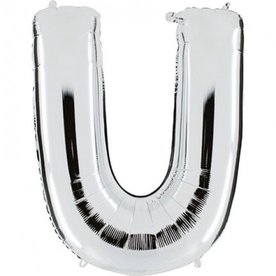 Folyo Balon Gümüş U Harfi 100 cm