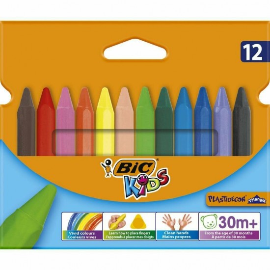Bic Plastidecor Üçgen Pastel Boya 12Li