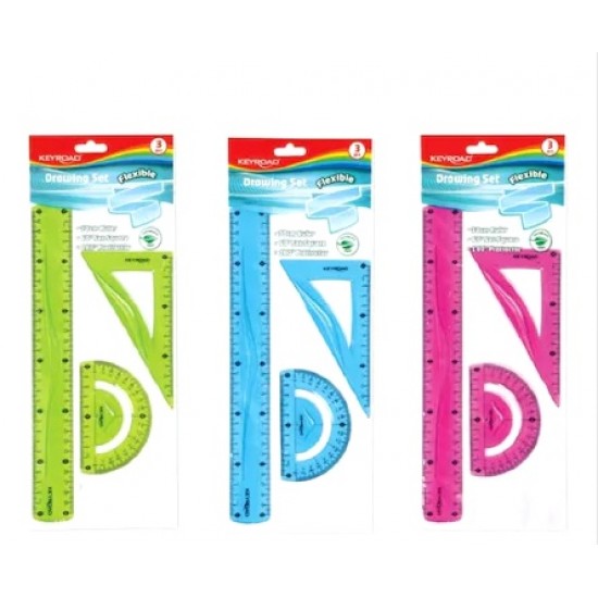 Keyroad Cetvel Seti Esnek 3 Parça - 4 set